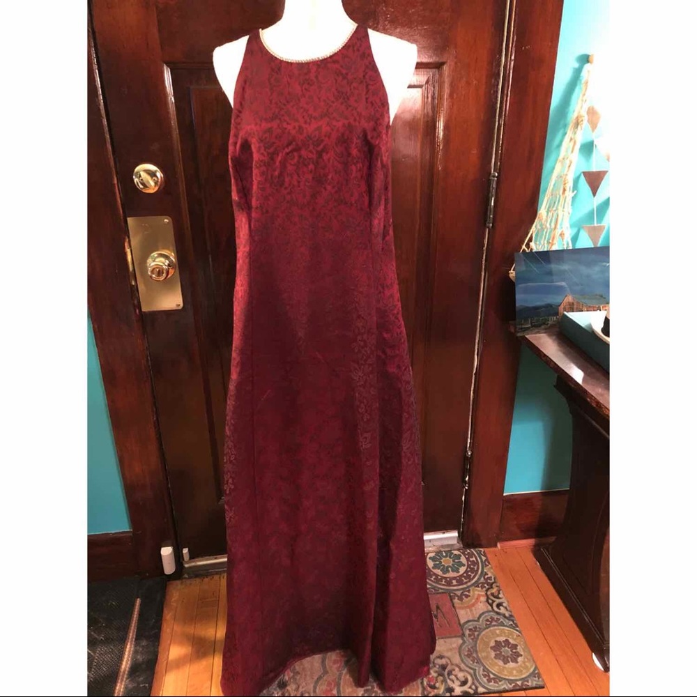 Dark red formal dress